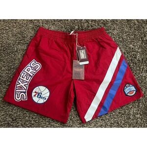 NEW Mitchell & Ness Philadelphia 76ers NBA First Nylon Shorts (2XL)